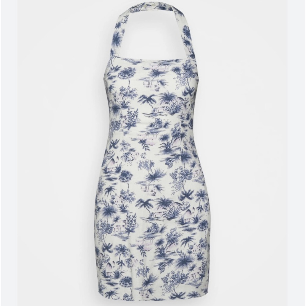 Linen Halter Mini Dress
